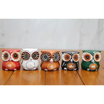 Ahşap 5li Baykuş Seti Polos:8 - Lisinya