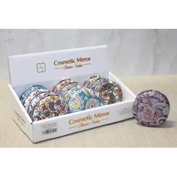 Taşlı Yuvarlak El Aynası Kalın Alk3753 - Lisinya