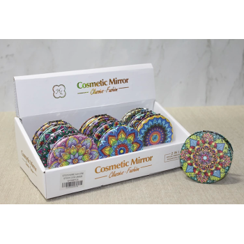 Taşlı El Aynası Yuvarlak İnce Alk3756 - Lisinya