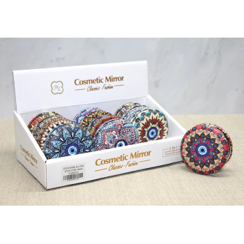 Taşlı Yuvarlak El Aynası Kalın Alk3759 - Lisinya