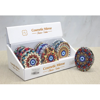 Taşlı El Aynası Oval İnce Alk3765 - Lisinya