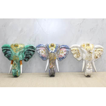 Duvara Asmalı Renkli Fil Kafası 4galıleo-26 - Lisinya