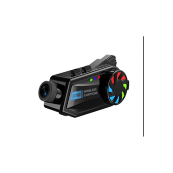 Bt68 Motosiklet Kask Bluetooth Kulaklık 1080p Kamera Ses Kontrolü Video Kayıt Özellikli İntercom ( Lisinya )