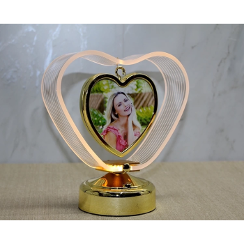 Kişiye Özel Fotoraf Alanli Kalpli Led Çerceve Alk4450 ( Lisinya )