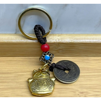 Metal Şans Ve Bereket Kedisi Anahtarlık Alk4453 ( Lisinya )