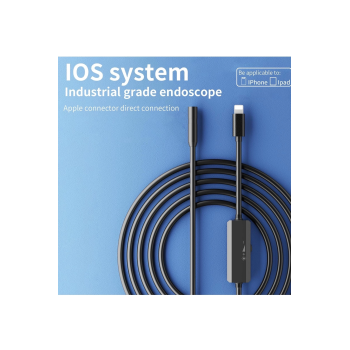 Endoskop Yılan Video Kamera İos Uyumlu Led’li 10 Metre 7 Mm Sert Kablo 2mp Full Hd ( Lisinya )