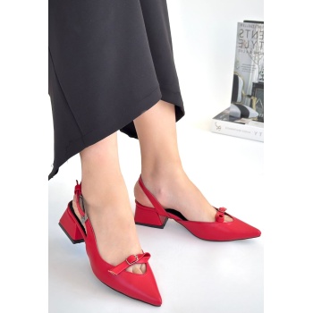Rewat Kırmızı Cilt Topuklu Ayakkabı - Lisinya
