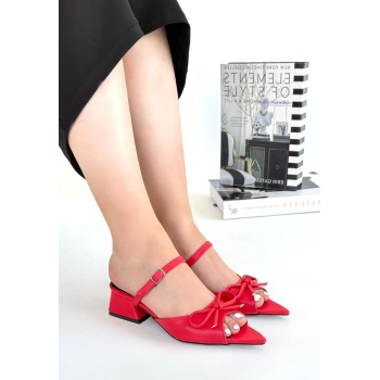 Lotta Kırmızı Cilt Topuklu Ayakkabı - Lisinya