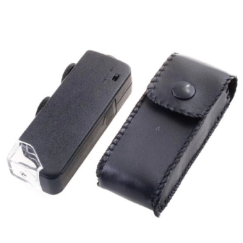 Mini 60x 100x Zoom Lens Odak Takı Led Cep Mikroskop Büyüteç - Lisinya