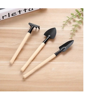 Mini Kazma Kürek Tırmık Seti - Portatif - Lisinya