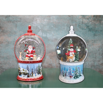 Kardan Adam Ve Noel Babalı Işıklı Müzikli Kar Küresi Alk3183 - Lisinya