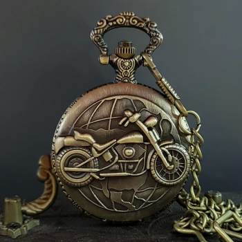 Motor Tasarımlı Köstekli Antika Saat - Lisinya