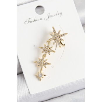 Pirinç Kutup Yıldızı Model Gold Renk Sağ Kıkırdak Küpe - Lisinya