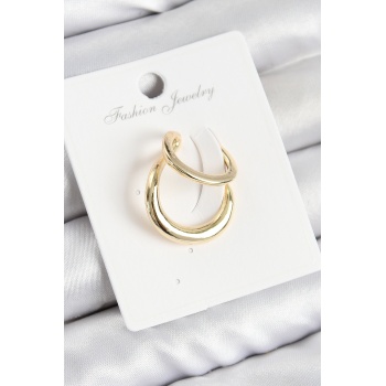 Pirinç Halka Model Gold Renk Sağ Kıkırdak Küpe - Lisinya