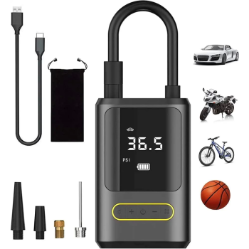 Kablosuz Oto Araç Mini 4000mah 150 Psı Işıklı Oto Hava Kompresörü ( Lisinya )