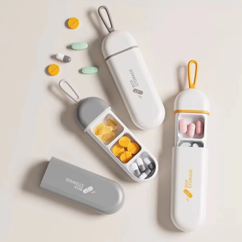 3 Bölmeli Taşınabilir Seyahat Tipi Hap Saklama Kutusu İlaç Saklama Kutusu ( Lisinya )