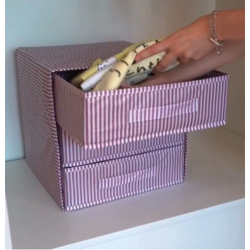 3 Bölmeli Çekmece , Çok Amaçlı Organizer - Çorap Çamaşır Organizer - Masa Üstü Düzenleyici ( Lisinya )