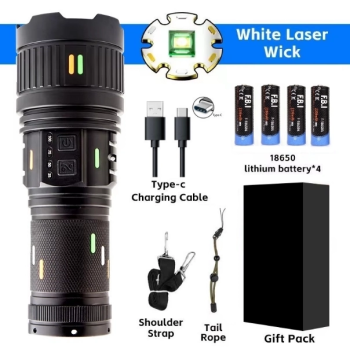 Pro F-3001 Alüminyum Tg Led Güç Göstergeli Type-c Şarjlı El Feneri 100 W ( Lisinya )