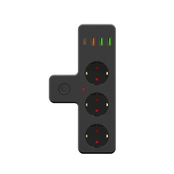 Ftr-12 Termal Akım Korumalı Isıya Dayanıklı 3’lü Priz 3x Usb 1x Type-c ( Lisinya )