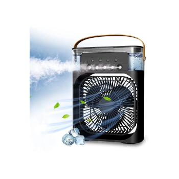 Taşınabilir Işıklı 5 Spreyli Vantilatör Buzlu Buharlı Vantilatör Mini Fan Nemlendirici ( Lisinya )