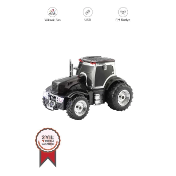 D42 Siyah Traktör Tasarım Usb/fm Radyo Bluetooth Hoparlör Speaker ( Lisinya )