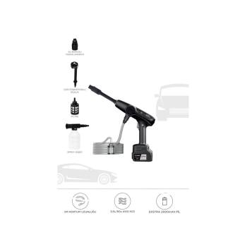 Akülü Şarjlı Yüksek Basınçlı Oto Araba Bahçe Yıkama,temizleme Su Sı ( Lisinya )