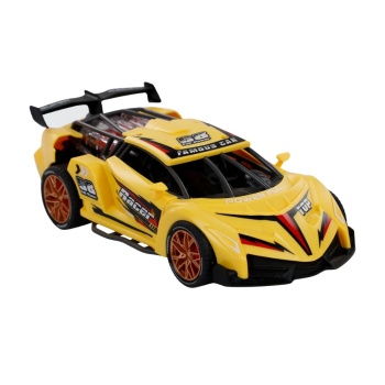 Sürtmeli Sesli Işıklı Spor Arabalar 18 cm - Sarı (Lisinya)