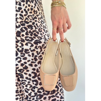 Canka Nude Cilt Babet Ayakkabı - Lisinya