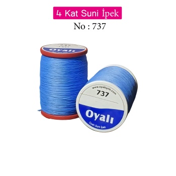 Oyalı 4 Kat Suni İpek İplik İğne Oyası Boncuk İpi Tığ Oyası No:737