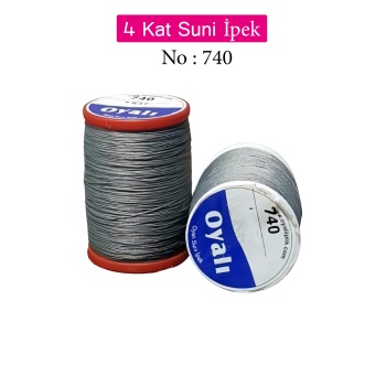 Oyalı 4 Kat Suni İpek İplik İğne Oyası Boncuk İpi Tığ Oyası No:740
