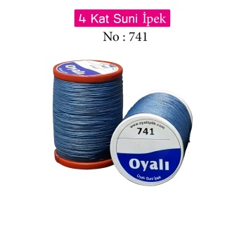 Oyalı 4 Kat Suni İpek İplik İğne Oyası Boncuk İpi Tığ Oyası No:741