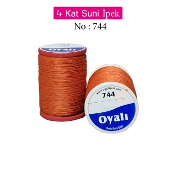 Oyalı 4 Kat Suni İpek İplik İğne Oyası Boncuk İpi Tığ Oyası No:744
