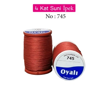 Oyalı 4 Kat Suni İpek İplik İğne Oyası Boncuk İpi Tığ Oyası No:745
