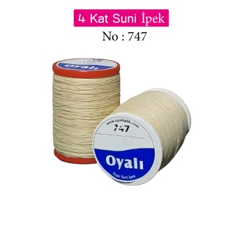Oyalı 4 Kat Suni İpek İplik İğne Oyası Boncuk İpi Tığ Oyası No:747