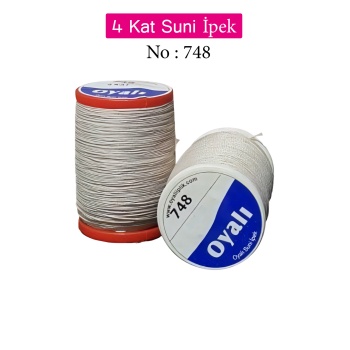 Oyalı 4 Kat Suni İpek İplik İğne Oyası Boncuk İpi Tığ Oyası No:748
