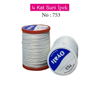 Oyalı 4 Kat Suni İpek İplik İğne Oyası Boncuk İpi Tığ Oyası No:753