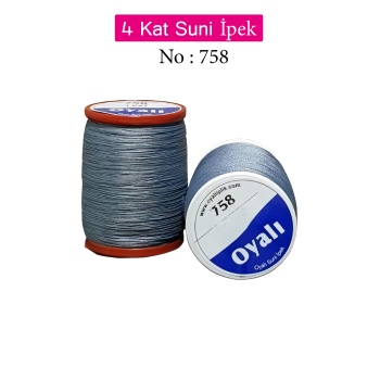 Oyalı 4 Kat Suni İpek İplik İğne Oyası Boncuk İpi Tığ Oyası No:758