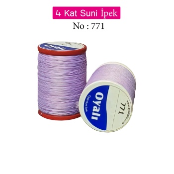 Oyalı 4 Kat Suni İpek İplik İğne Oyası Boncuk İpi Tığ Oyası No:771