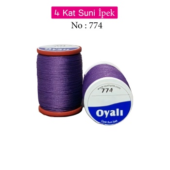 Oyalı 4 Kat Suni İpek İplik İğne Oyası Boncuk İpi Tığ Oyası No:774