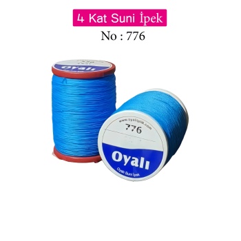 Oyalı 4 Kat Suni İpek İplik İğne Oyası Boncuk İpi Tığ Oyası No:776