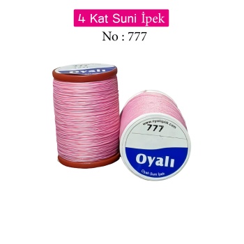 Oyalı 4 Kat Suni İpek İplik İğne Oyası Boncuk İpi Tığ Oyası No:777