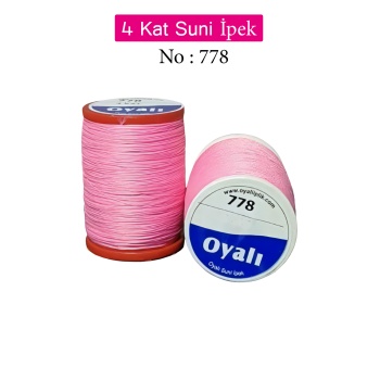 Oyalı 4 Kat Suni İpek İplik İğne Oyası Boncuk İpi Tığ Oyası No:778