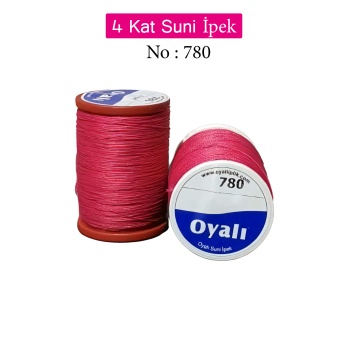 Oyalı 4 Kat Suni İpek İplik İğne Oyası Boncuk İpi Tığ Oyası No:780