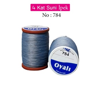 Oyalı 4 Kat Suni İpek İplik İğne Oyası Boncuk İpi Tığ Oyası No:784