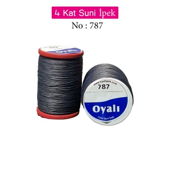 Oyalı 4 Kat Suni İpek İplik İğne Oyası Boncuk İpi Tığ Oyası No:787