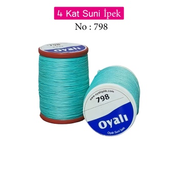 Oyalı 4 Kat Suni İpek İplik İğne Oyası Boncuk İpi Tığ Oyası No:798