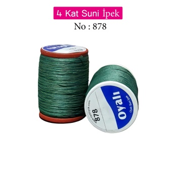 Oyalı 4 Kat Suni İpek İplik İğne Oyası Boncuk İpi Tığ Oyası No:878