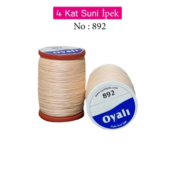 Oyalı 4 Kat Suni İpek İplik İğne Oyası Boncuk İpi Tığ Oyası No:892