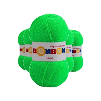 5 Adet Kristal El Örgü Lif İpi Fıstık Yeşili 98395