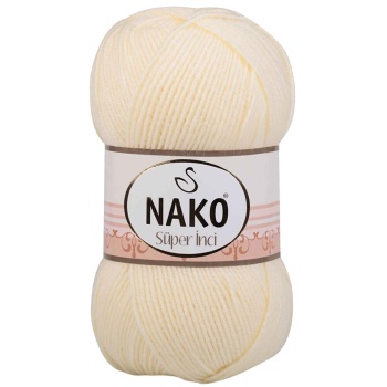 Süper İnci El Örgü İpi 100 gr Krem 256